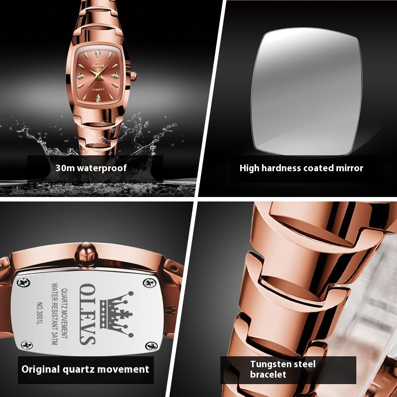 Tungsten Steel Quartz Watch Women's Watch Fashion