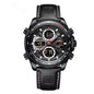 Men's Stainless Steel / Leather  Strap Multi-function Watch