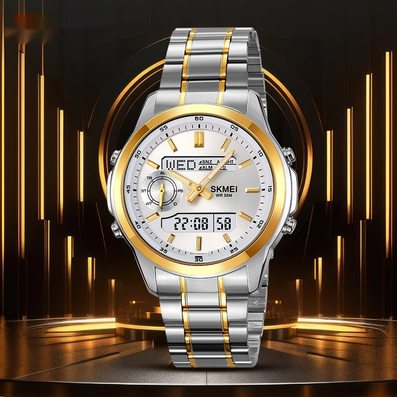 Luminous Multifunctional Men's Steel Strap Watch