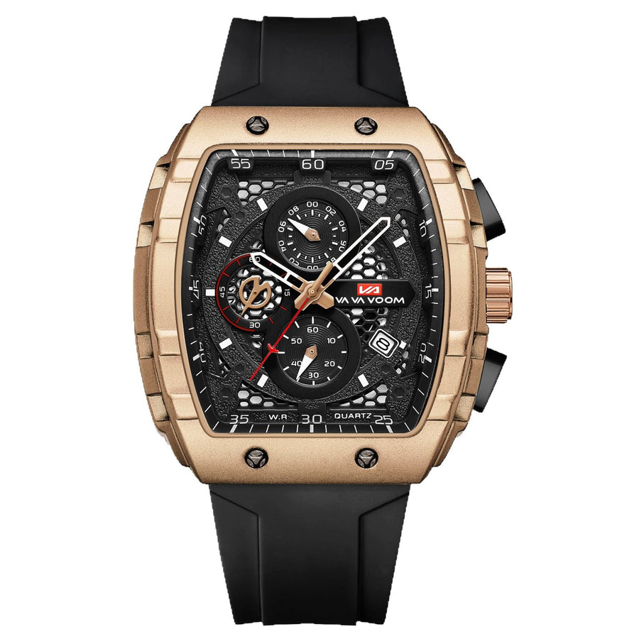 Multifunctional Business Waterproof Calendar Wine Barrel Non-automatic Mechanical Watch