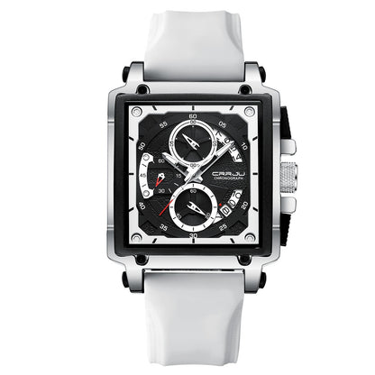 Simple Business Tape Mens Calendar Watch