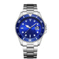 Luminous Solid Steel Strap Single Calendar Men's Watch