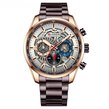 Men's Six-Hand Quartz Fashion Casual Watch